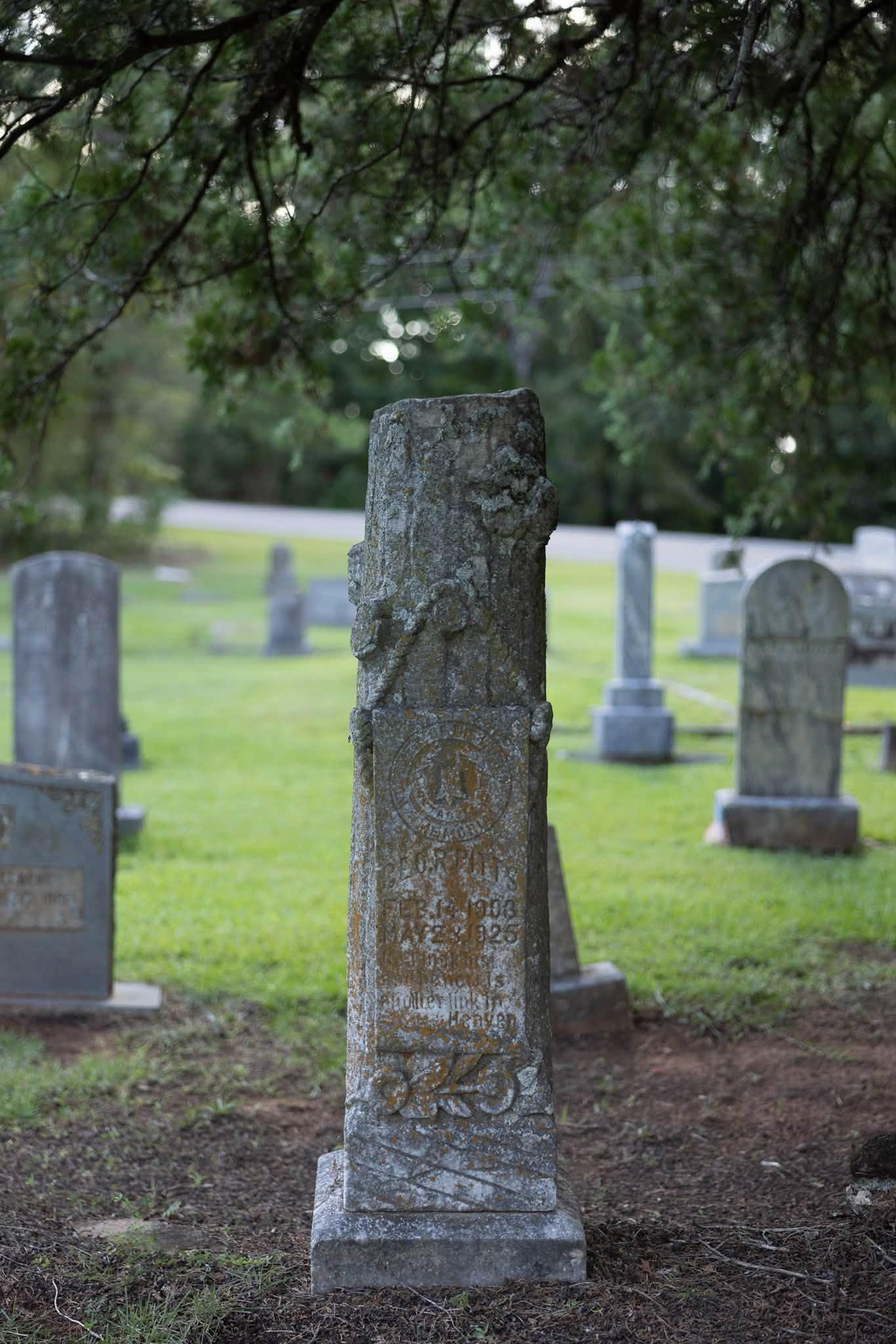 A memorial marker at Genery’s Gap Cemetery